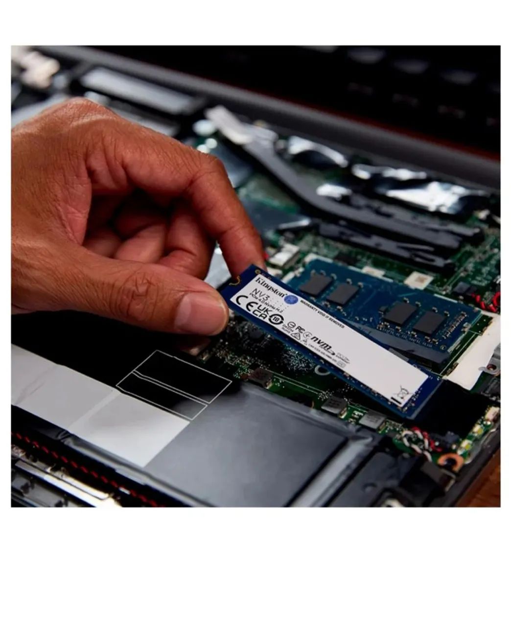 SSD 2TB Kingston M.2 Nvme PCie 4, Leitura 6000MB/s - Gravação 5000MB/s, Nv3