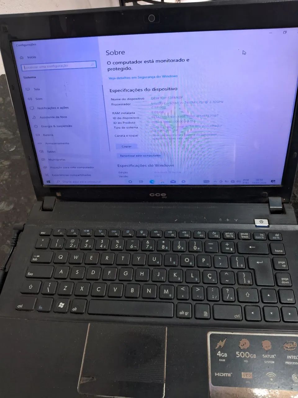Vendo notebook i5 wn CCE R$449 - Foto 2