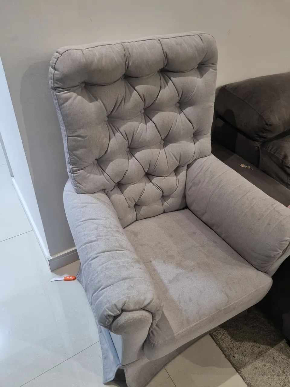 ?Poltrona de Amamentação COM BALANÇO + Puff - Bege/Fendi - Foto 2