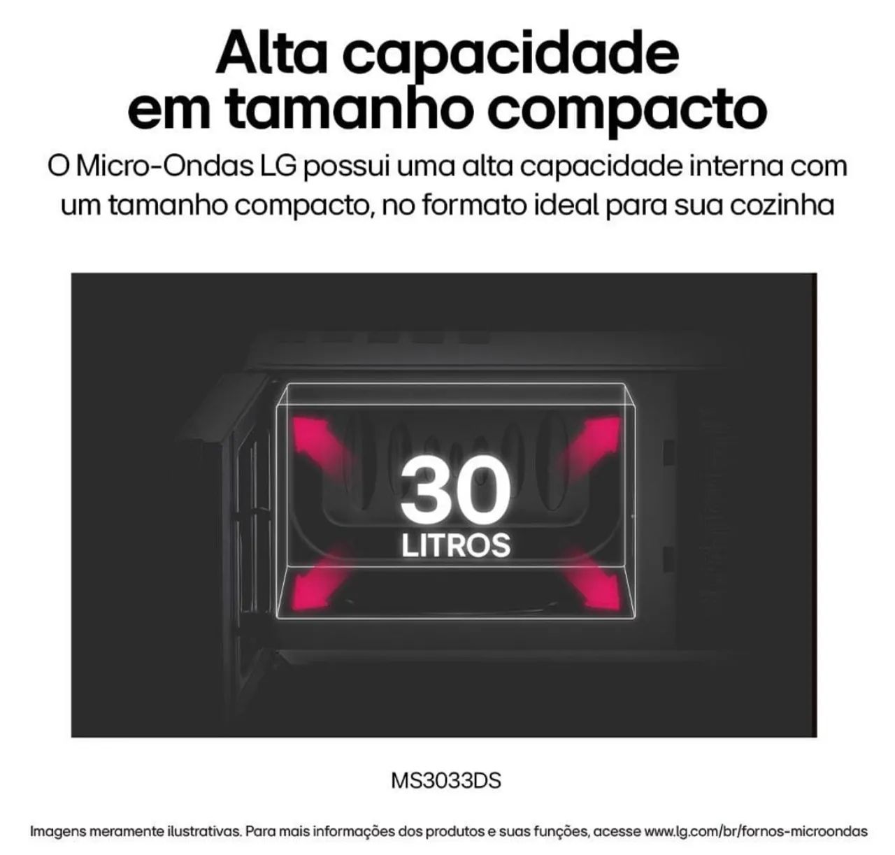 Micro-ondas LG 30L Preto Solo NeoChef MS3033DSA.FBKGLGZ  - Foto 2