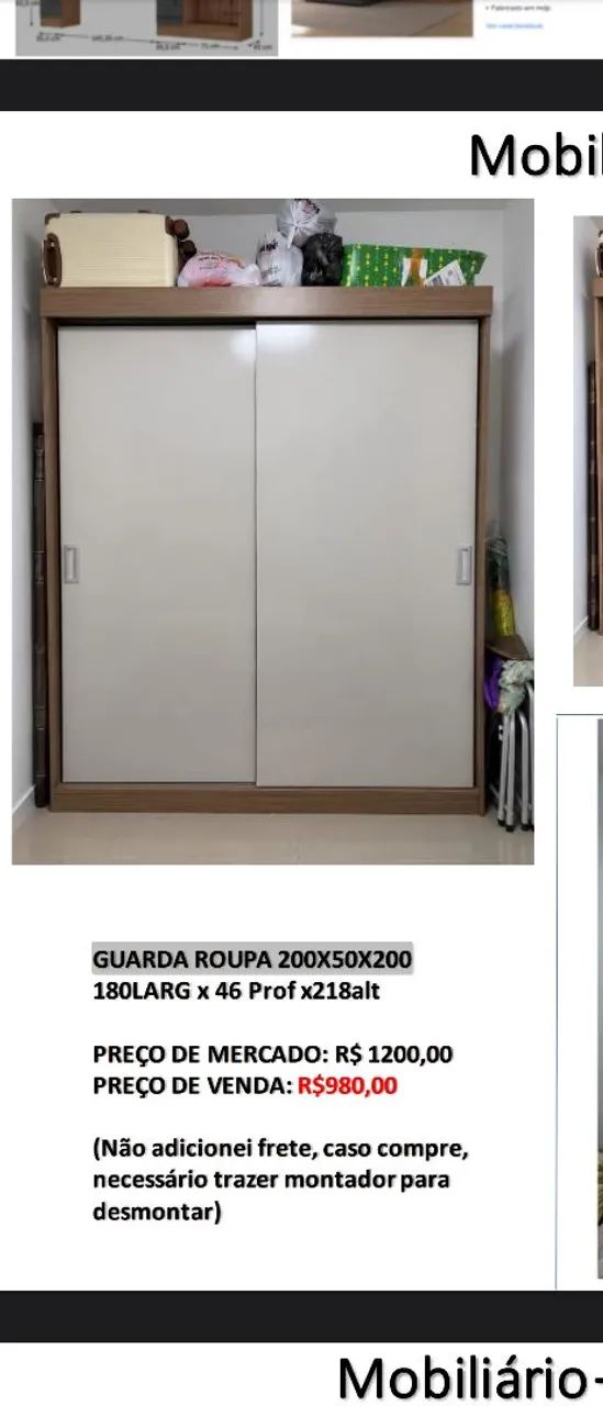 Guarda roupa solteiro 
