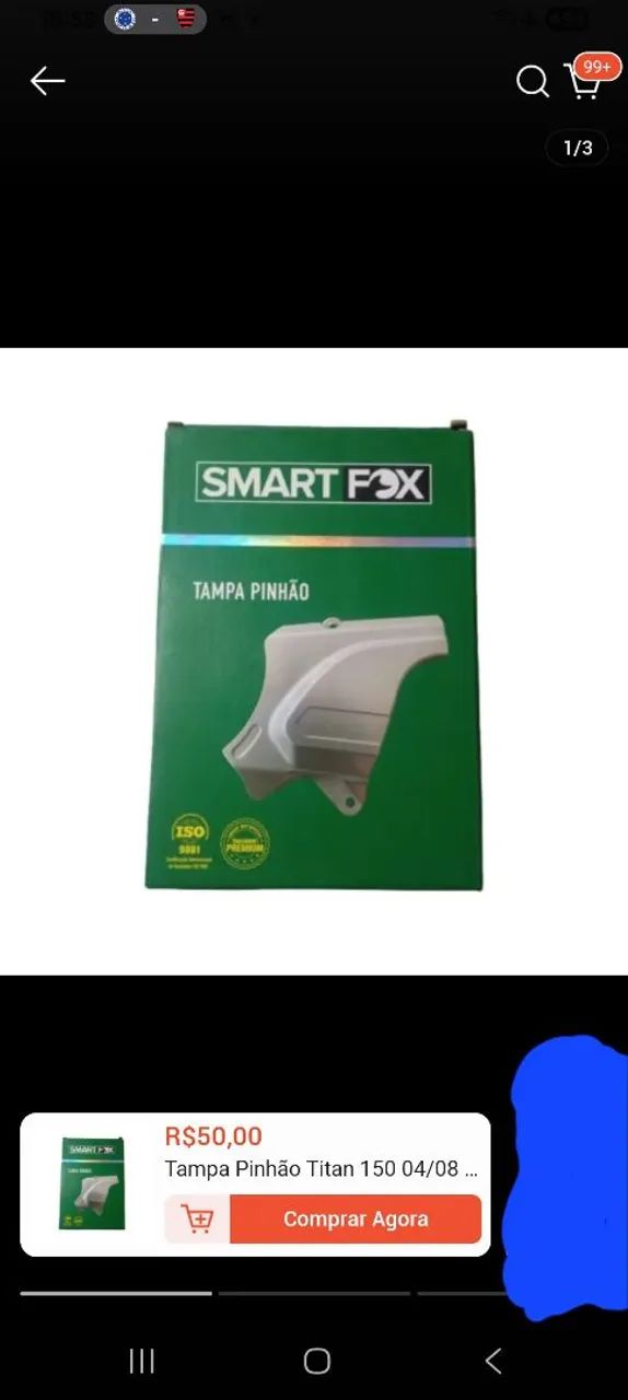 Capa do pinhão titan 150 smartfox