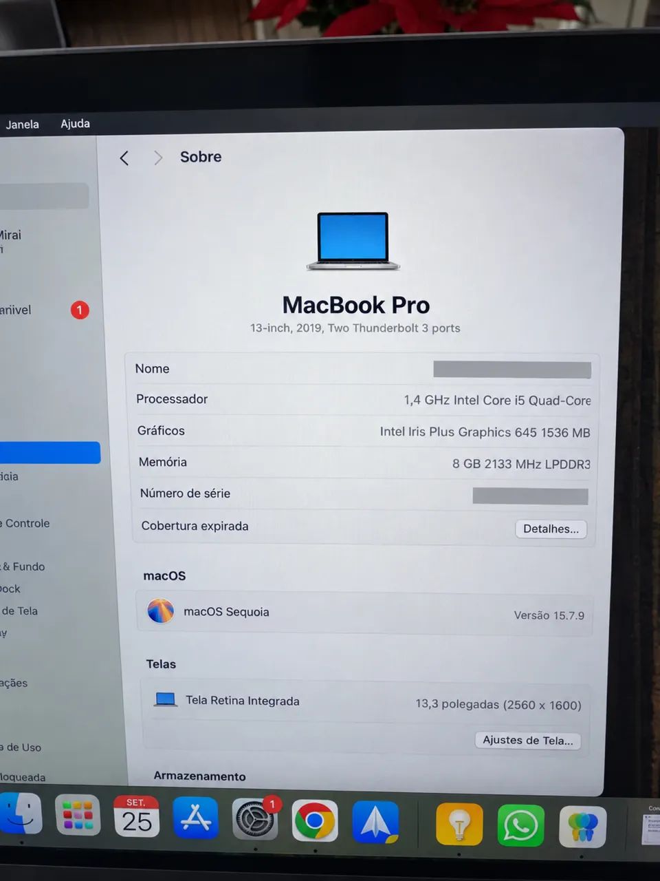 MacBook Pro 13" 2019 - i5 / 8GB RAM / Space Gray (Leia a Descrição) - Foto 4