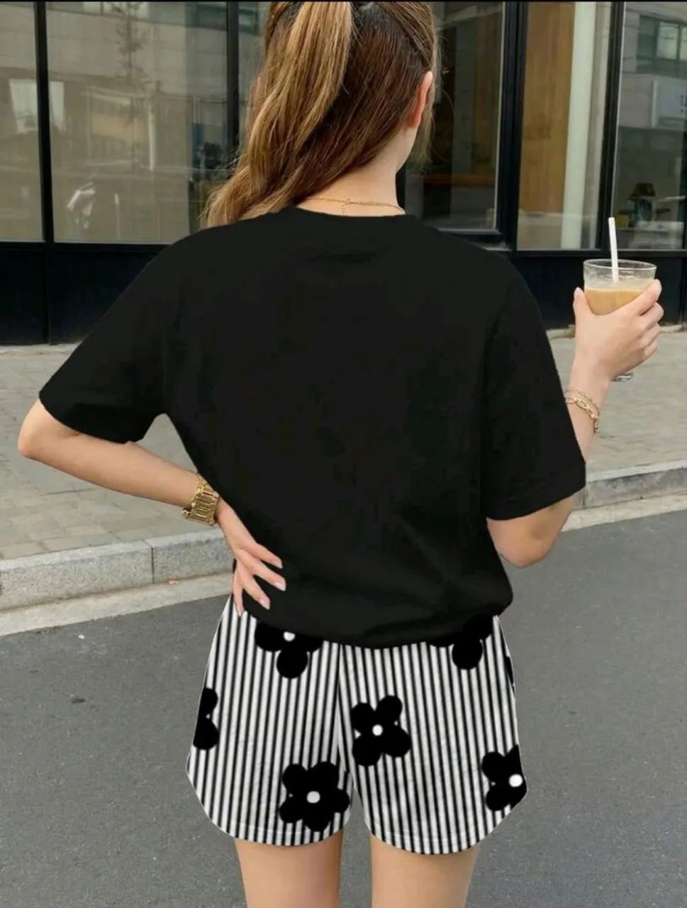 CONJUNTO FEMININO FLOWER PRETO - Foto 2