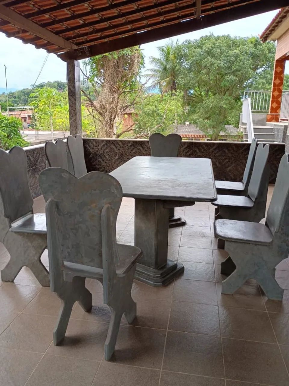 Mesa de ardose com 8 cadeiras. - Foto 4