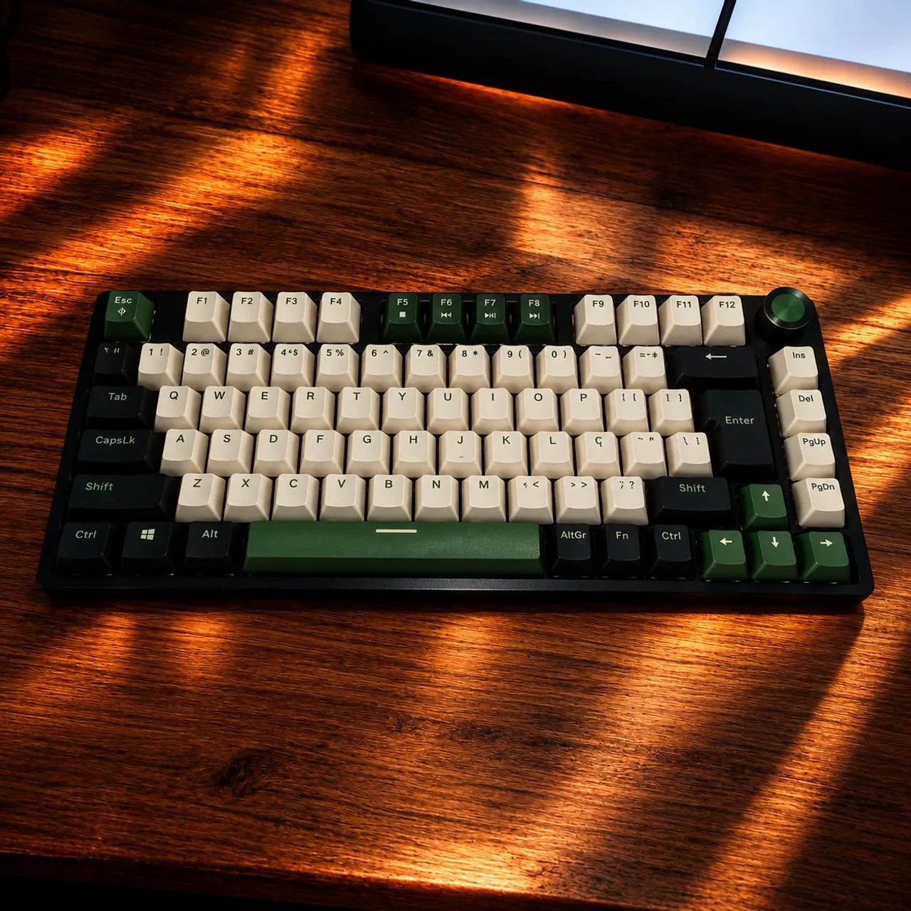 Teclado Mecânico Pcyes Arkeum 75% Cammo Edition - Switch Red - ABNT2