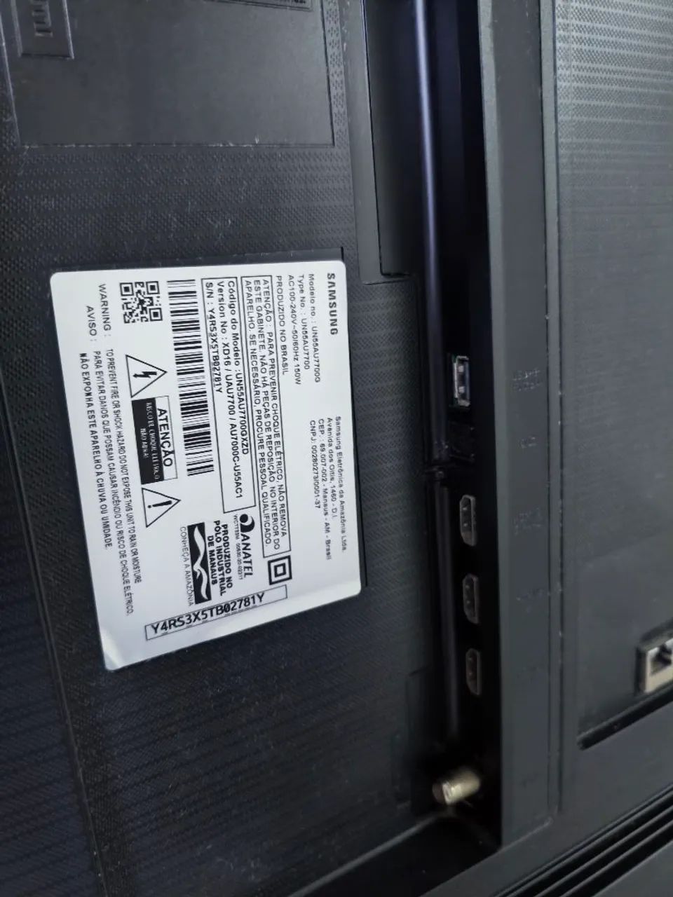 Vendo uma tv Samsung qled 55 polegadas 3 anos e 6 meses de queimou a tela  - Foto 4