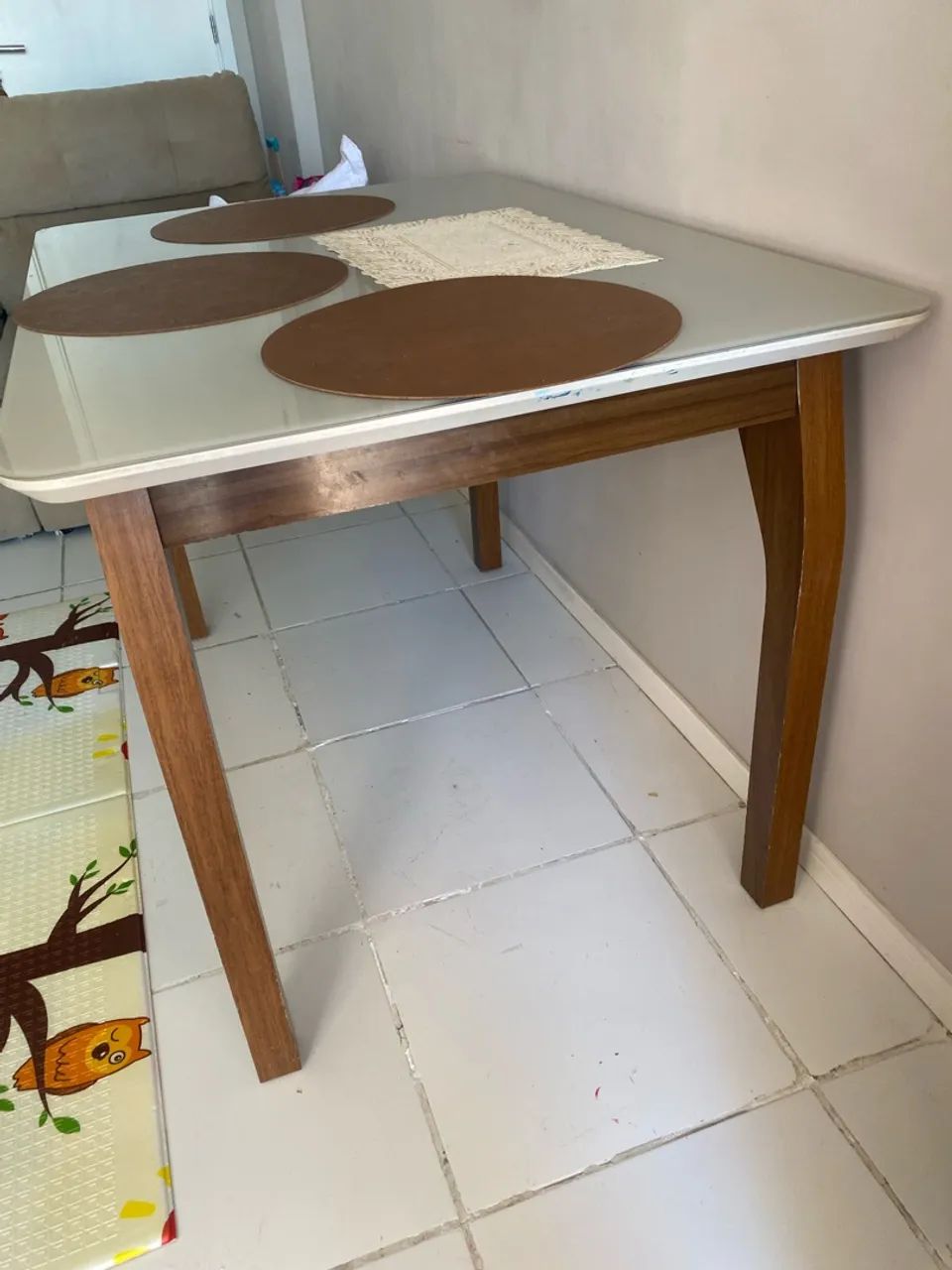 Mesa 1.20 X 80 Retangular com vidro  - Foto 4