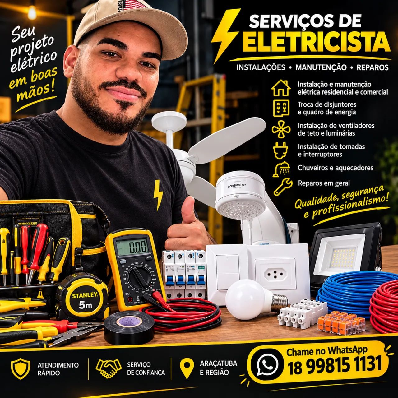 Eletricista residencial e comercial 