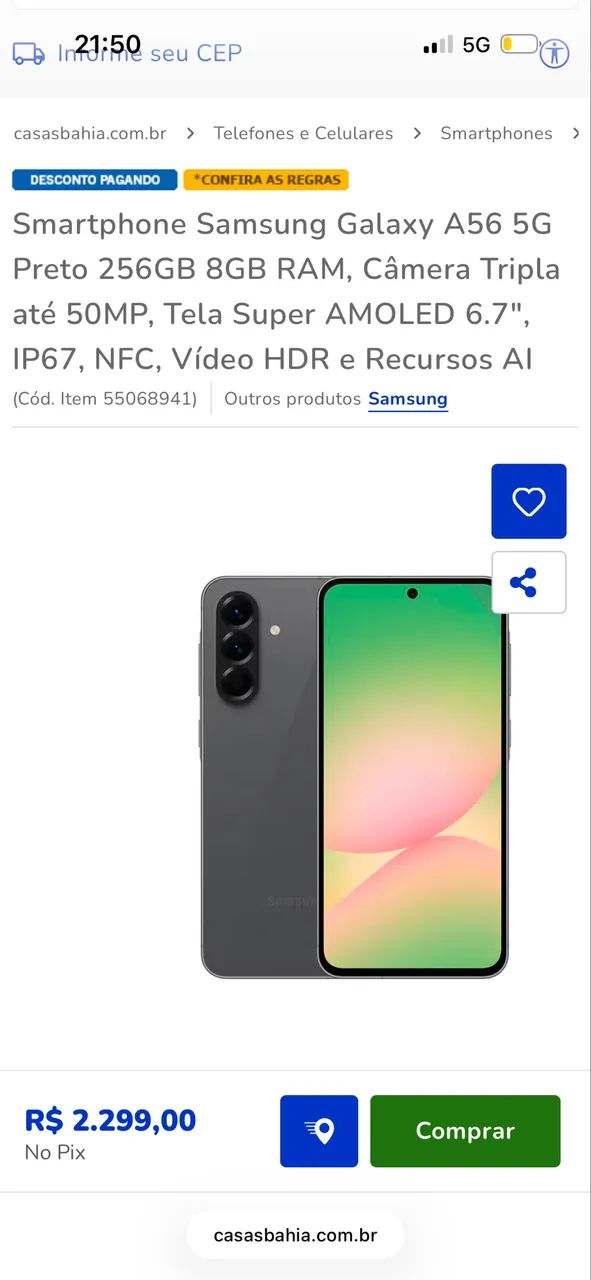 Celular galaxy a56 - Foto 2