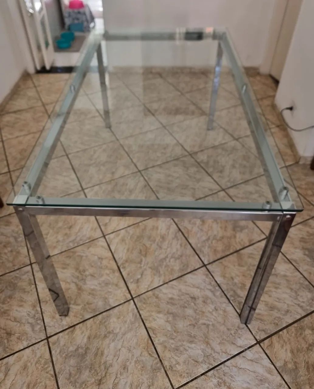 Jogo de mesa de vidro com 6 cadeiras - Foto 4