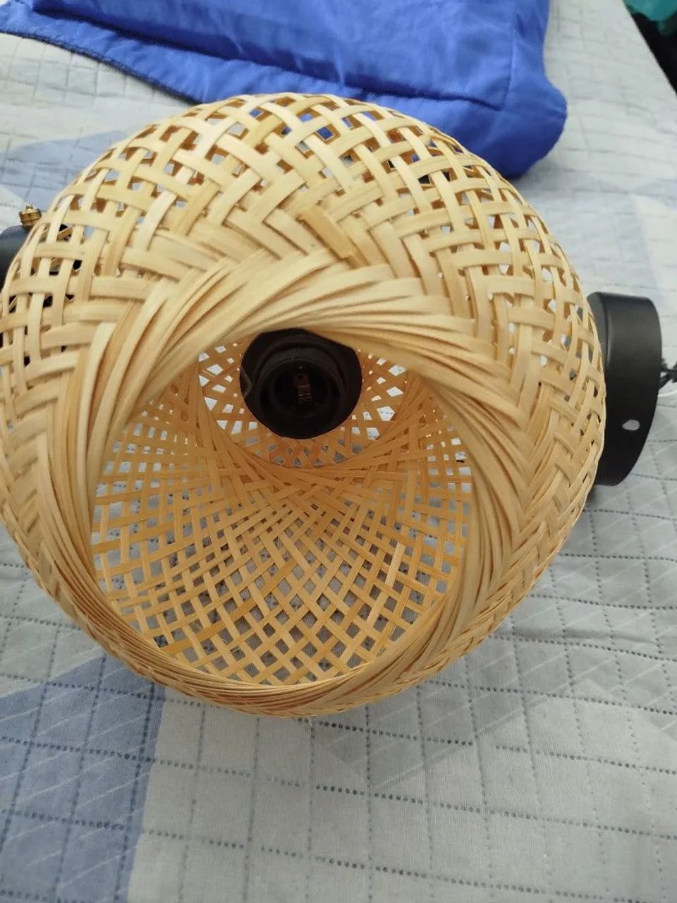 2 Luminárias arandelas de bambu - Foto 3