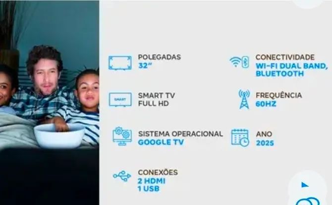 TV Qled TCL 32 Zero na caixa clm nota - Foto 3