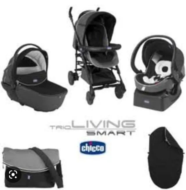  Trio Chicco Living Smart - Carrinho, Bebê conforto e Moisés - Foto 2