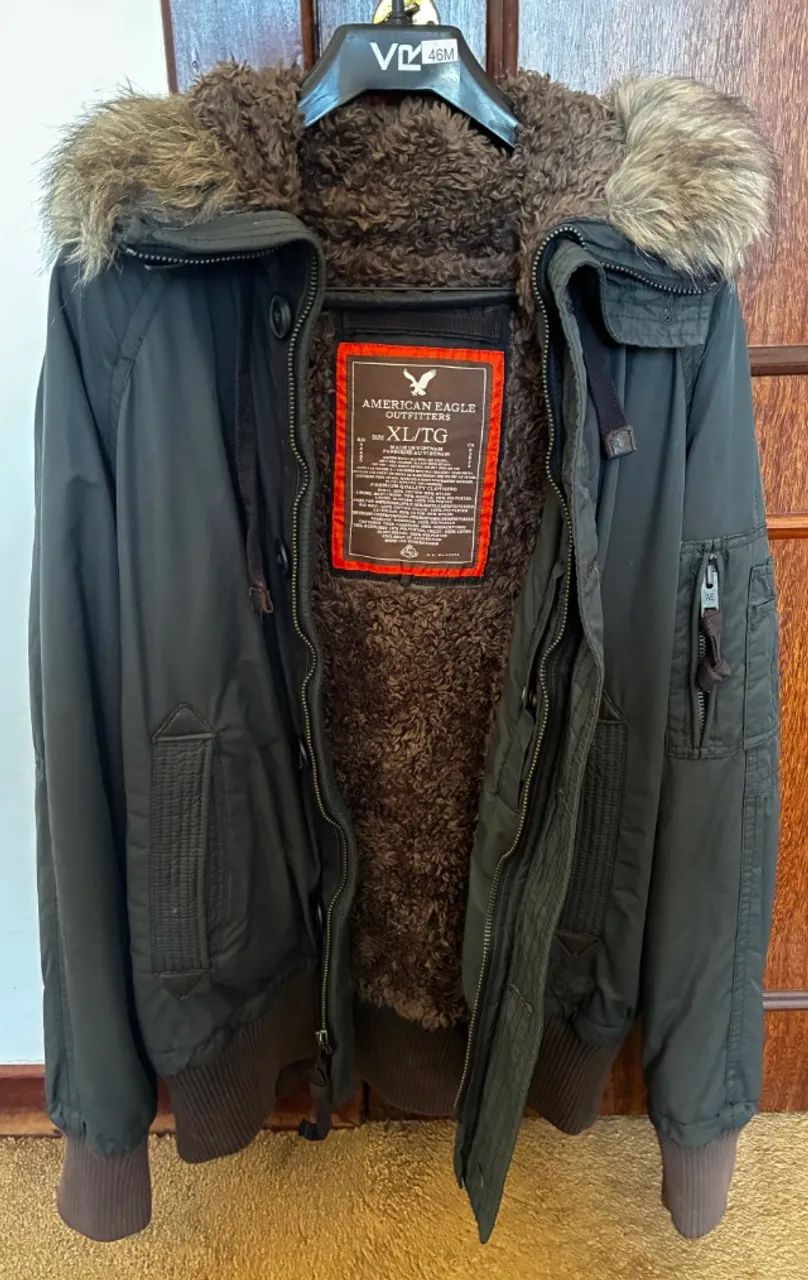 jaqueta american eagle outfiters preta - Foto 3