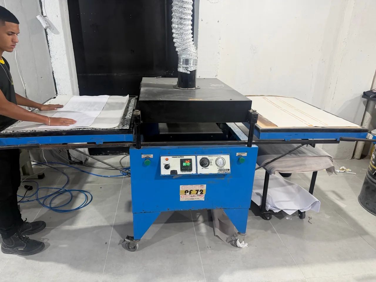 PRENSA PNEUMÁTICA CHIGUETO PF 72 - 100 × 80 CM - Foto 3