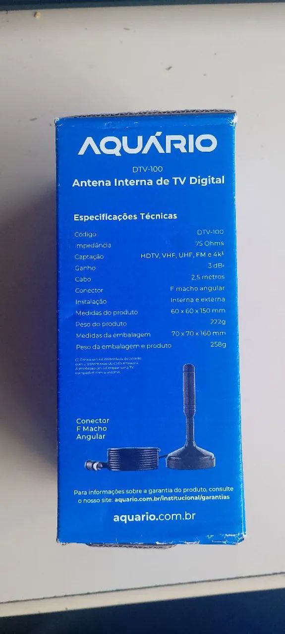 ANTENA INTERNA DE TV DIGITAL AQUÁRIO DTV-100 ? MAIS QUALIDADE NA SUA TV! - Foto 4