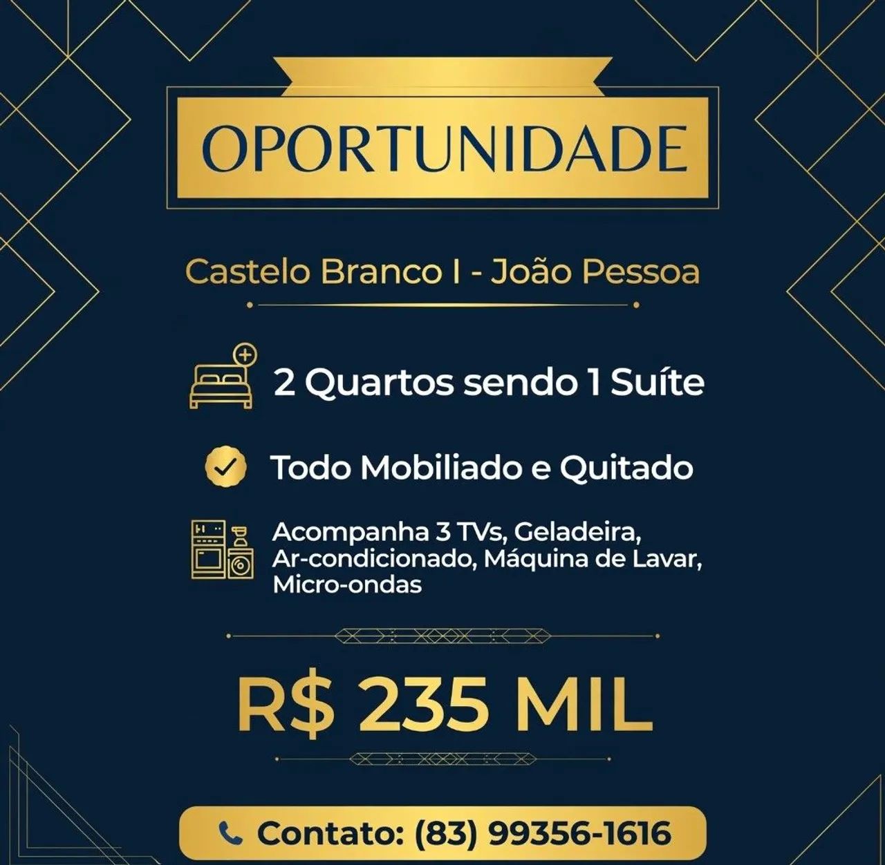 Apartamento mobiliado 
