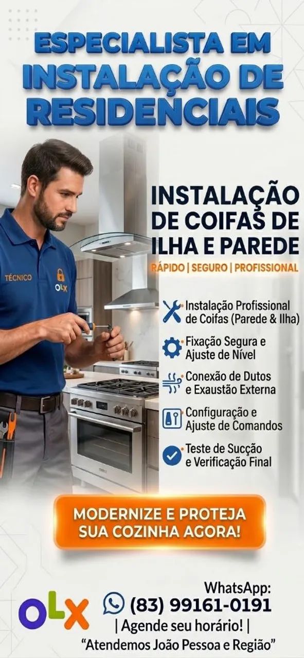 Coifa Residencial - Instalação Profissional!
