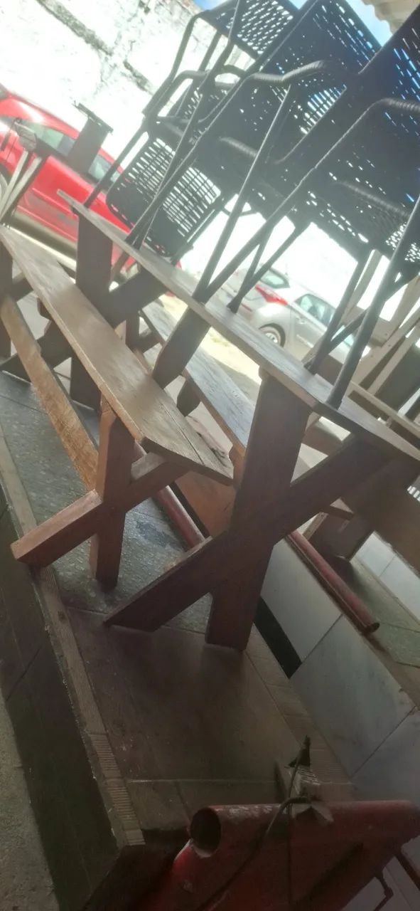 Mesa grande de churrasco em família 