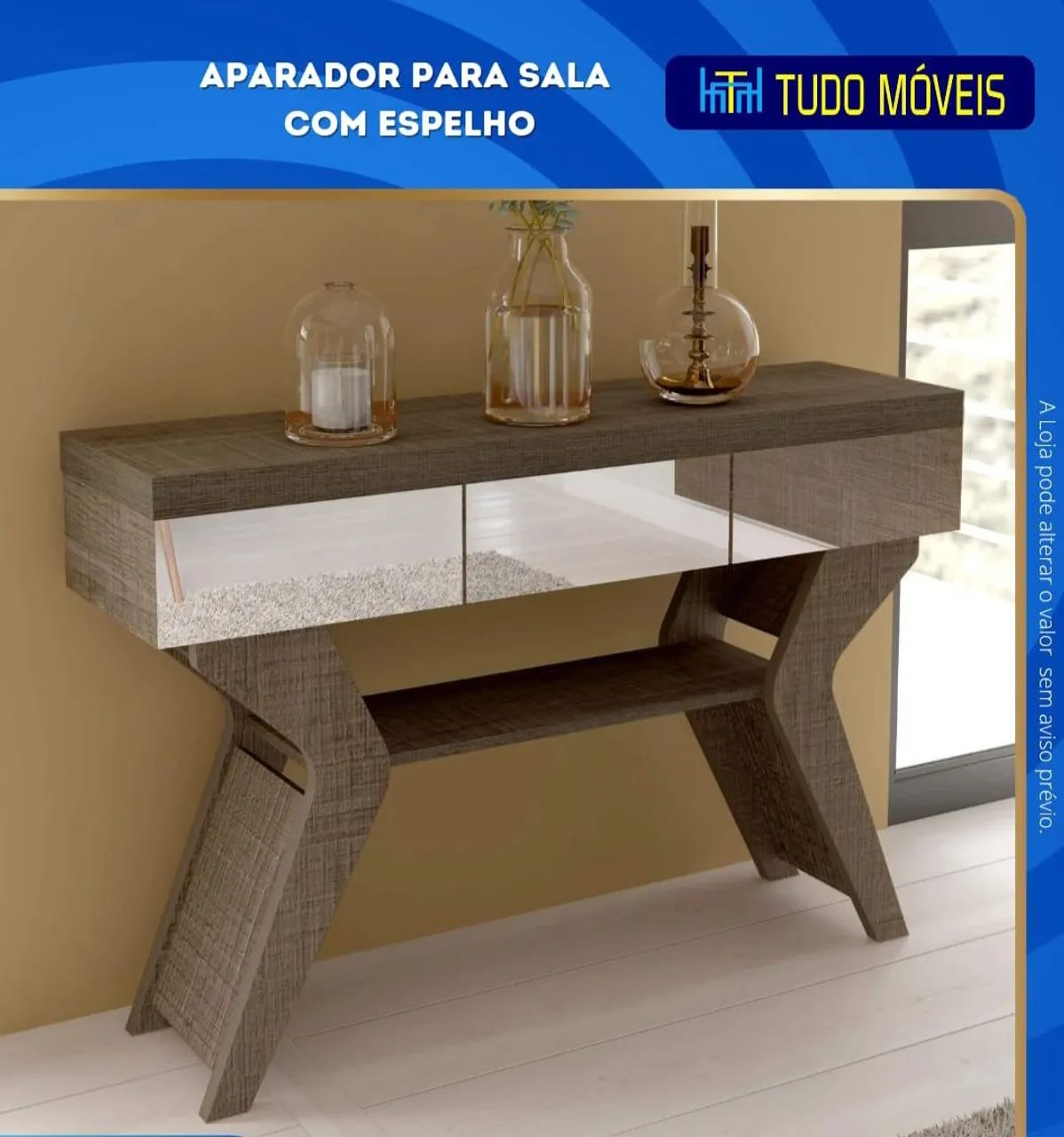 APARADOR PARA SALA COM ESPELHOS - Foto 3