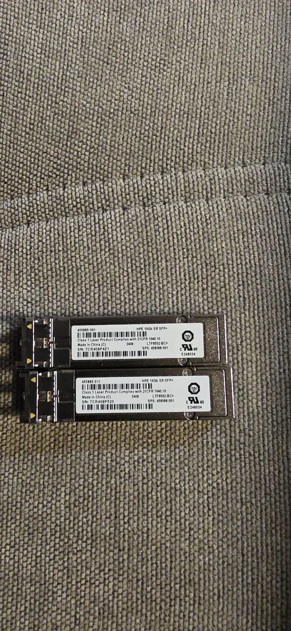 Par de Módulos GBIC HPE 10Gb SR SFP+