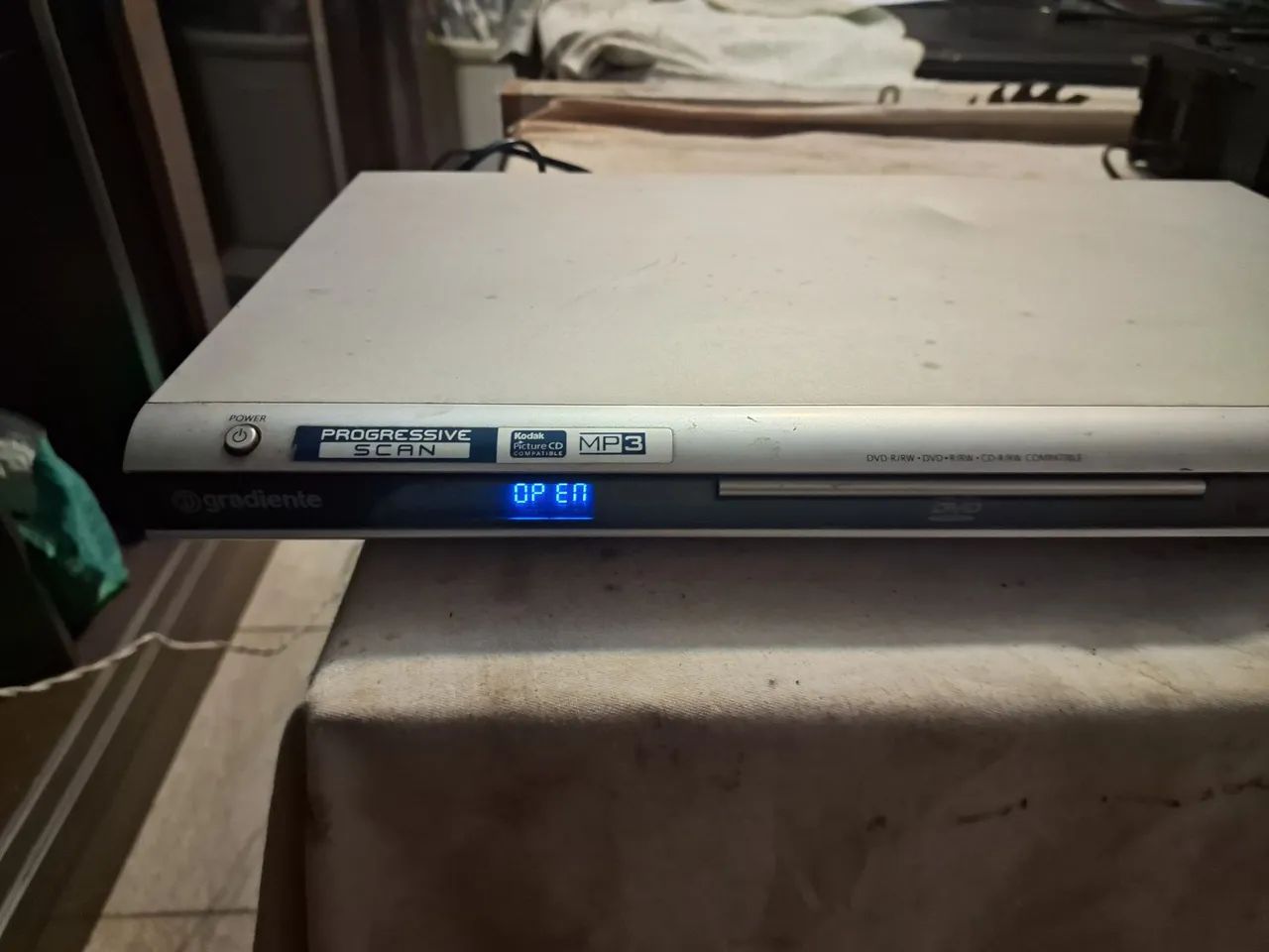 Dvd gradiente não está funcionando 
