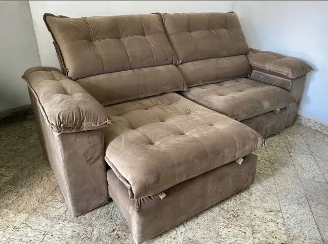 Sofá Retrátil e Reclinável Lorenzi 250 cm