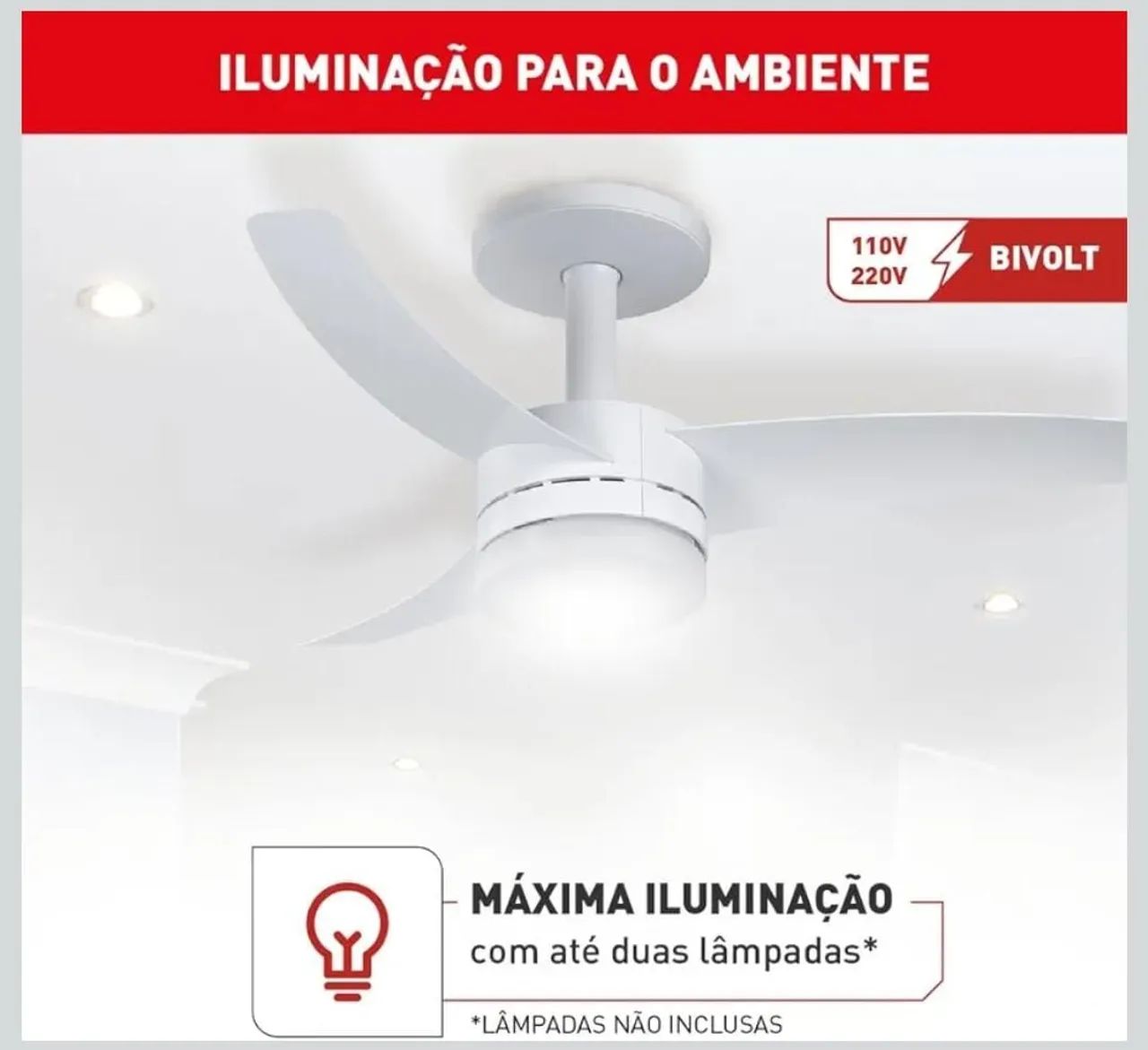 Ventilador de Teto Arno Ultimate Bivolt Preto VX14, 150W, Controle Remoto, 6 Velocidades