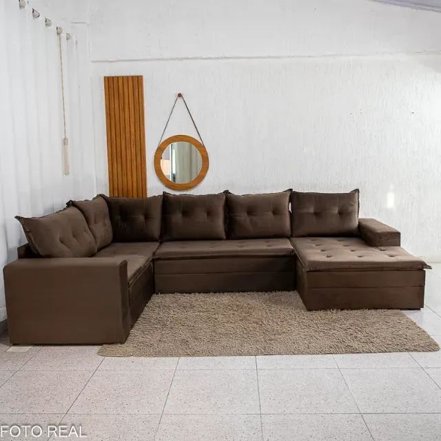 PROMOÇÃO SOFÁ DE CANTO ATLANTA 3,20M COM CHAISE - PAGUE SÓ NA ENTREGA!