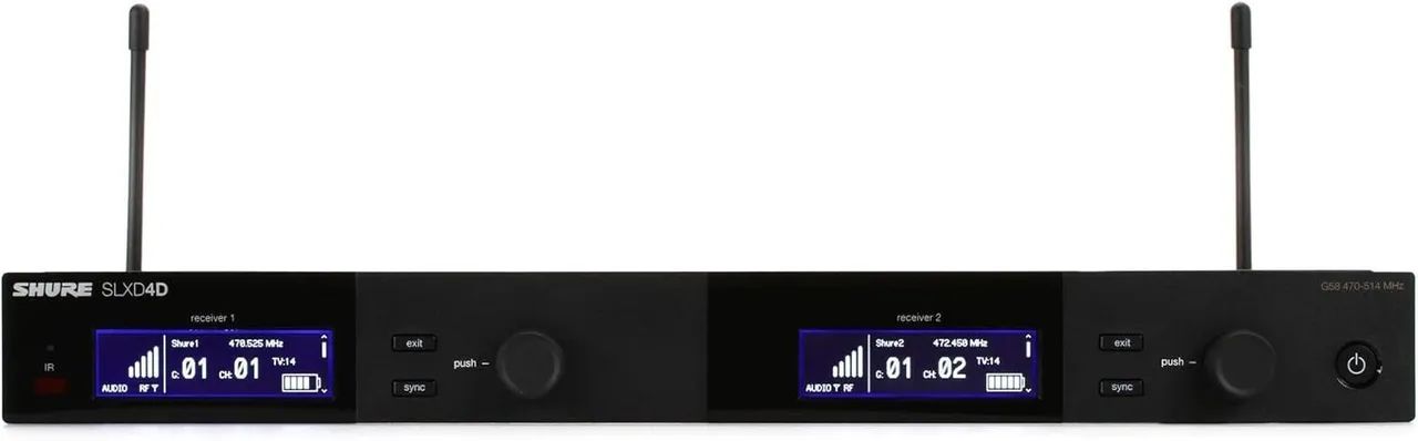 Receptor Duplo Shure sem Fio SLXD4D  - Foto 2