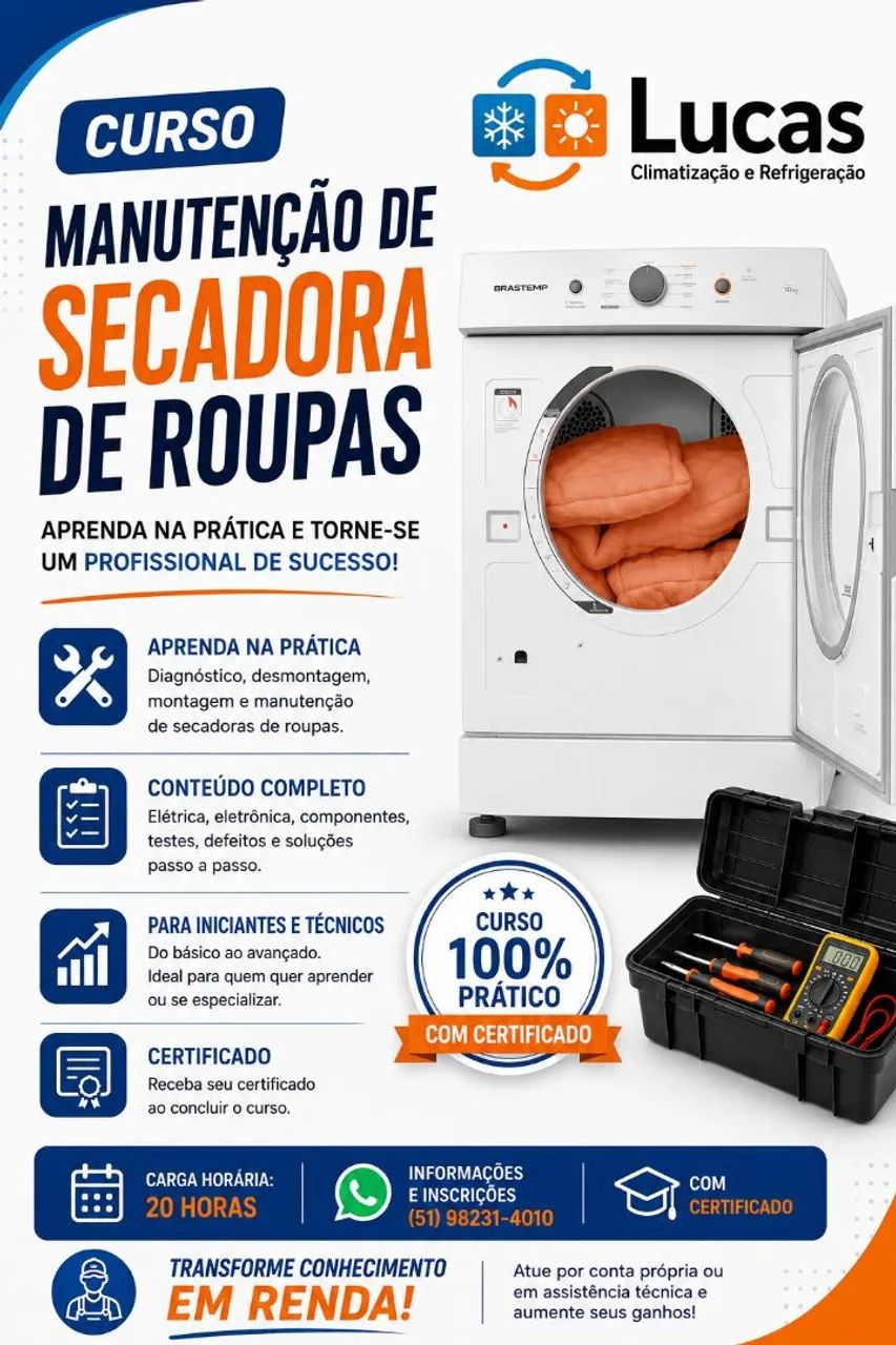 CURSO DE SECADORA DE ROUPAS