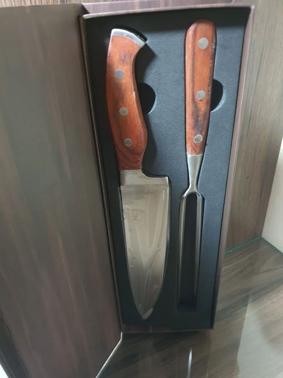 KIT FACA E GARFO PARA CHURRASCO  - Foto 2