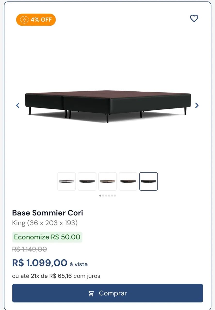 Cama King Only Ortobom e Base - Foto 2