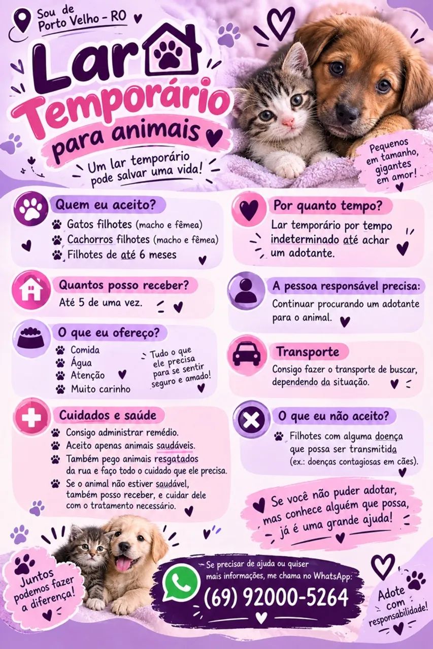 lar temporário animais 