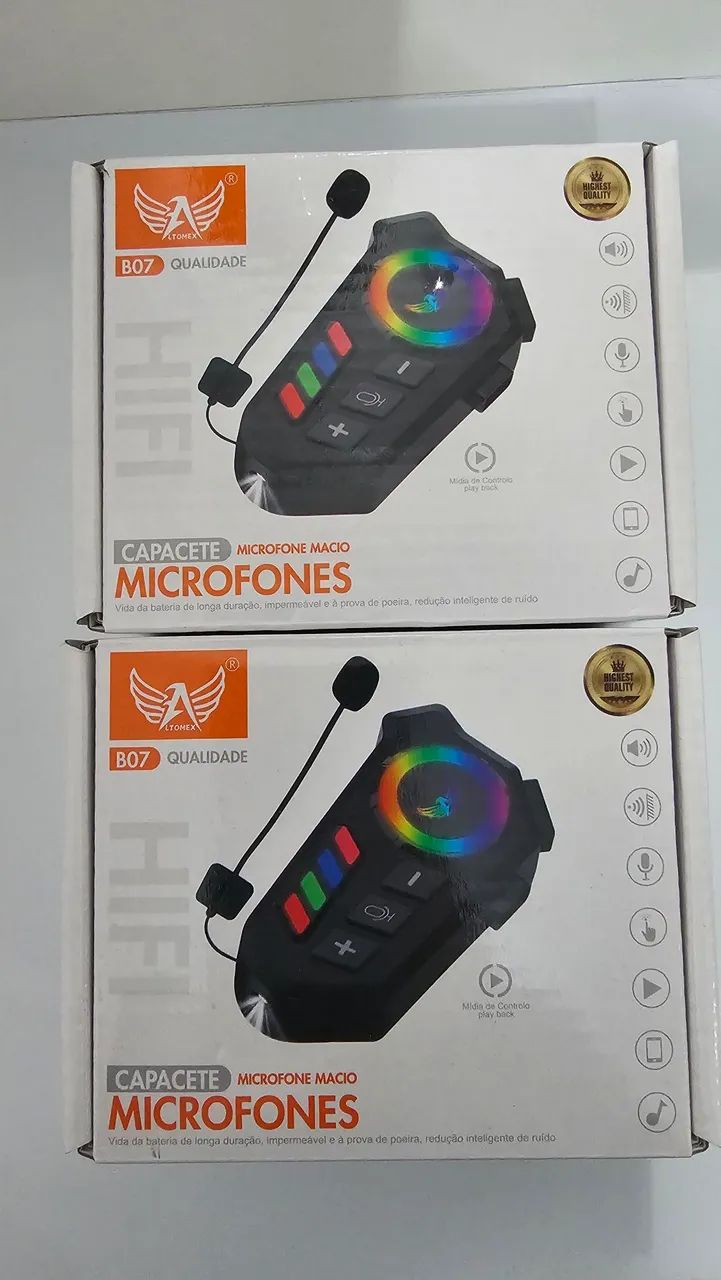 Microfone para capacete 