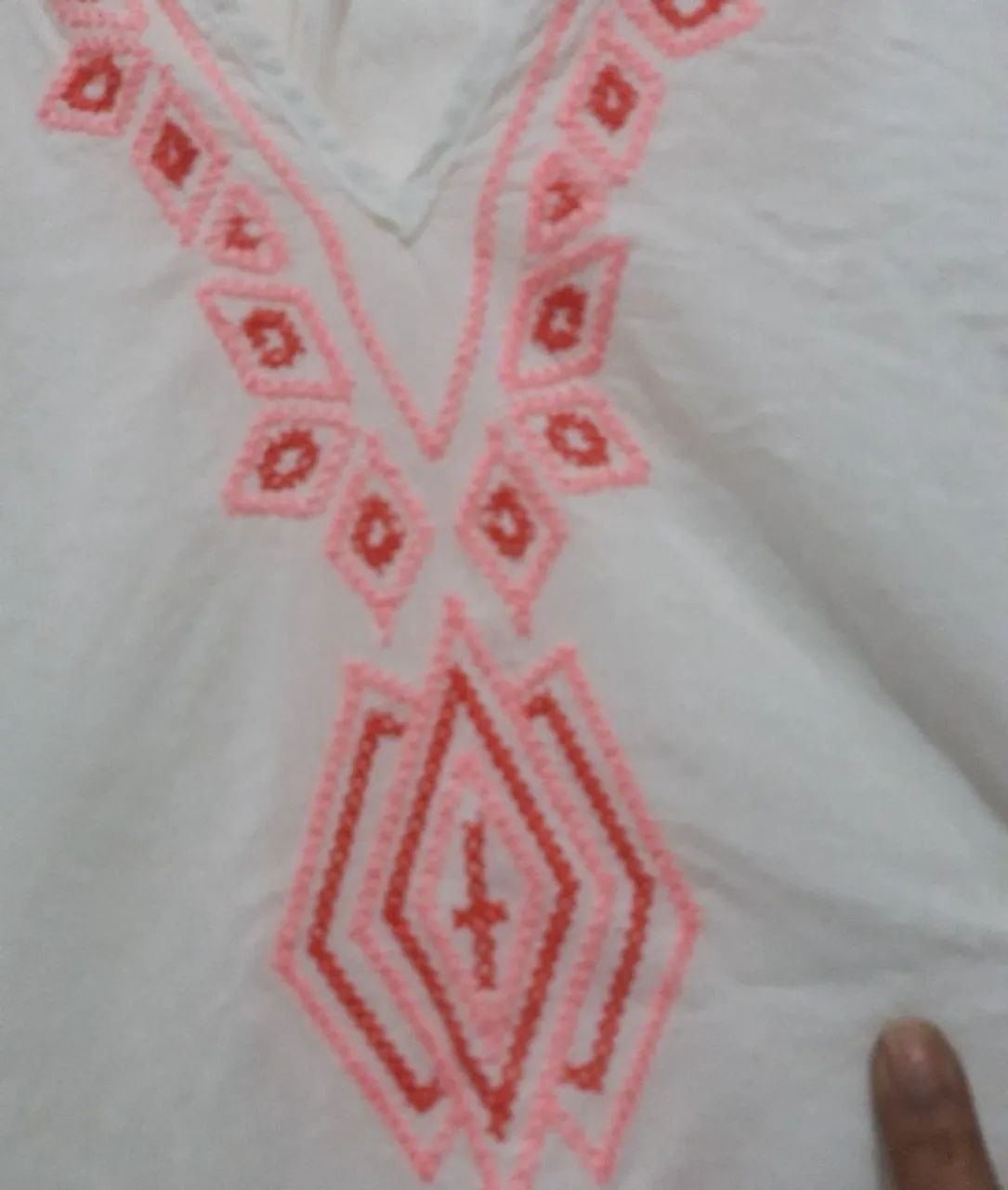 blusa em algodão e bordado dript tam.40 - Foto 2