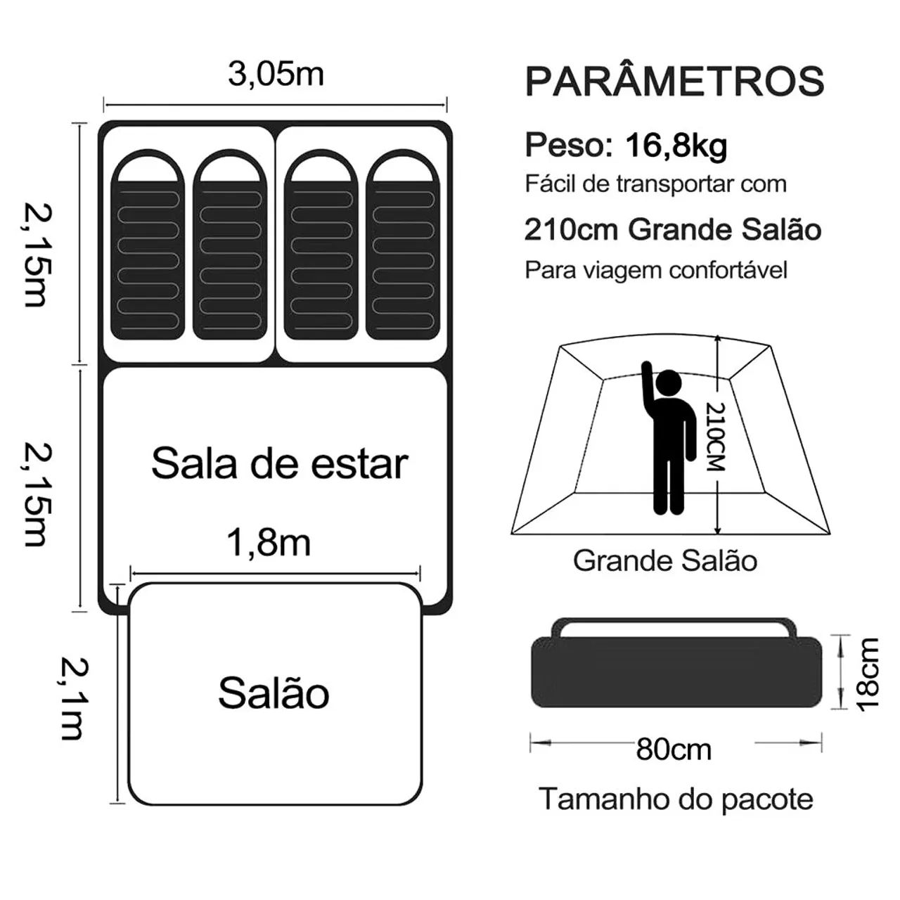 Barraca de camping Joy fox - Foto 4