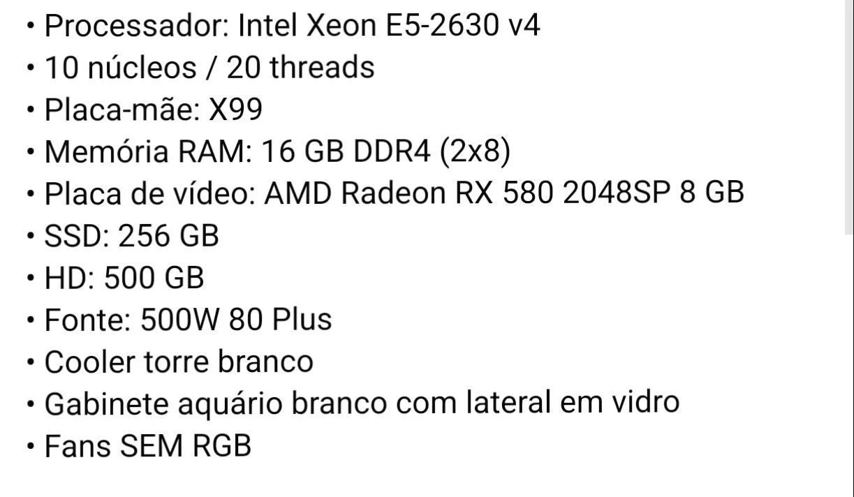 Pc computador RX 6600 ou RX 580 - Foto 3