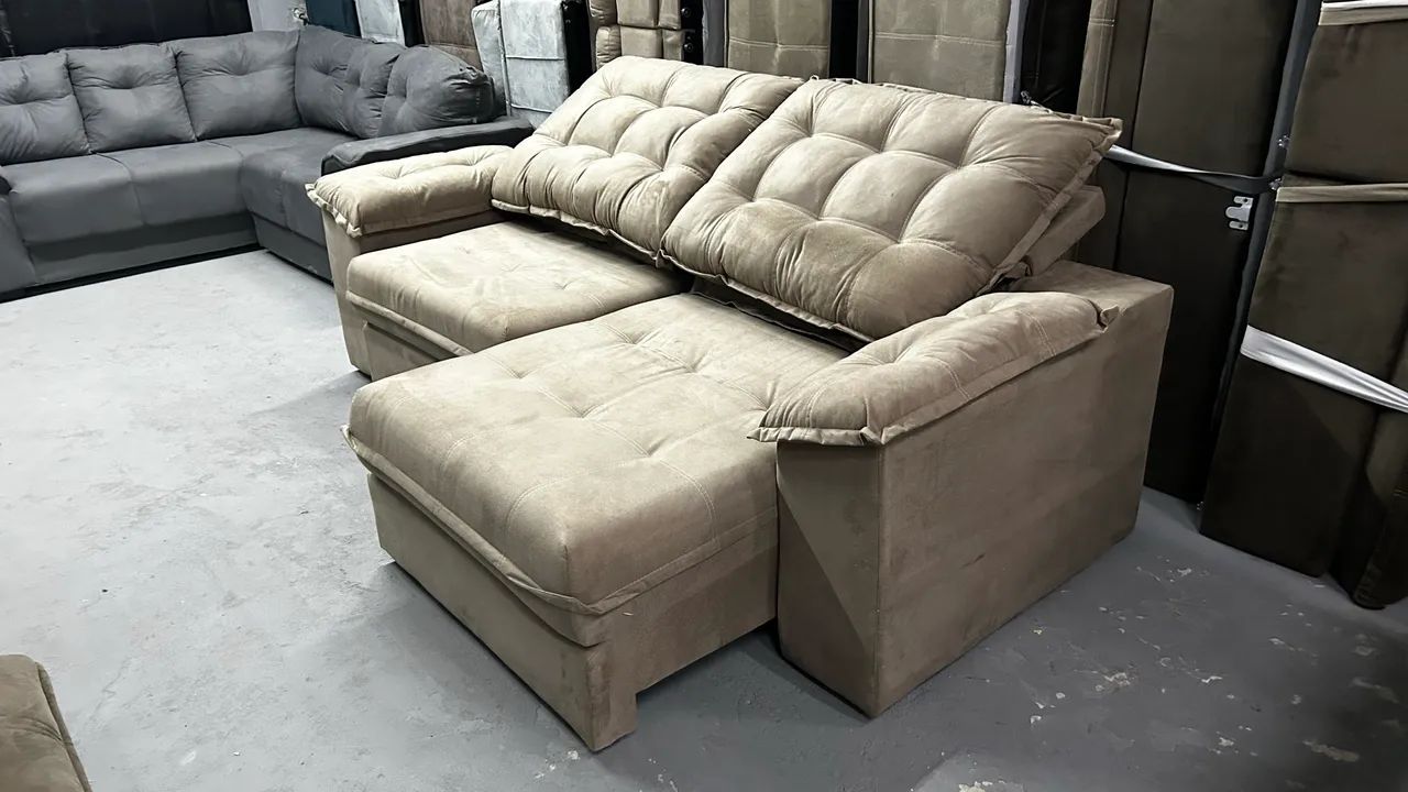 Sofá Retrátil e Reclinável 2.30m MOLAS ENSACADAS ( Direto da Fábrica )  - Foto 5