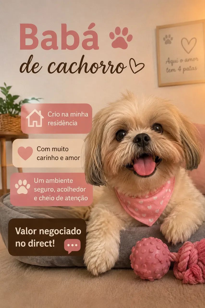 ESTOU DISPONÍVEL COMO BABÁ DE CACHORRO OU GATO 