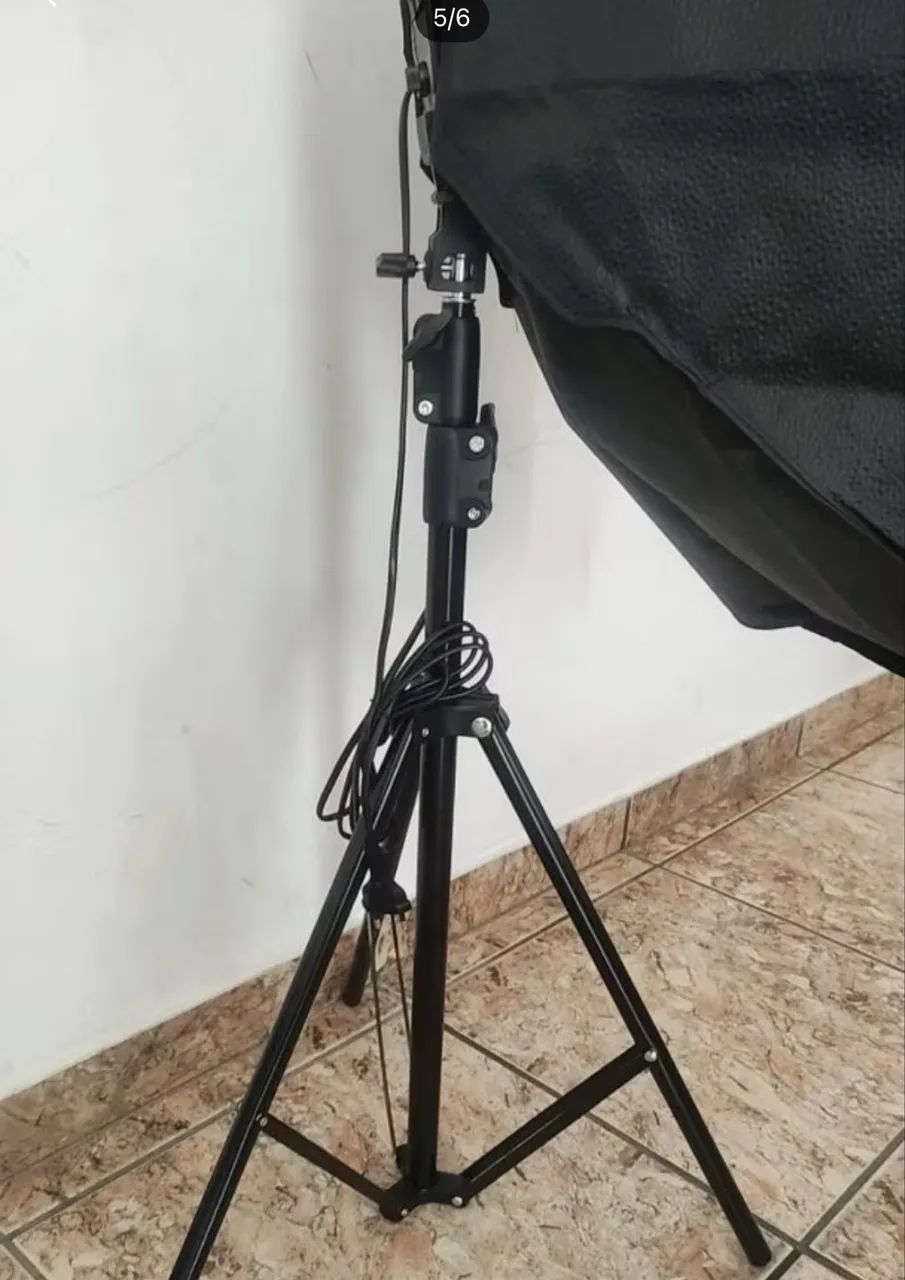 Kit Soft box soquete e27 quádruplo 50x70 +tripe 2M - Foto 5