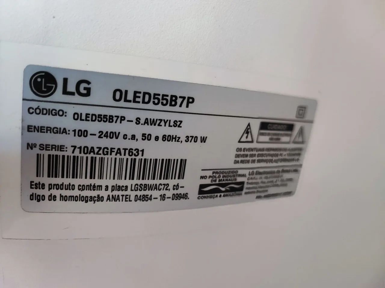 TV LG OLED 55" - OLED55B7P - Foto 2