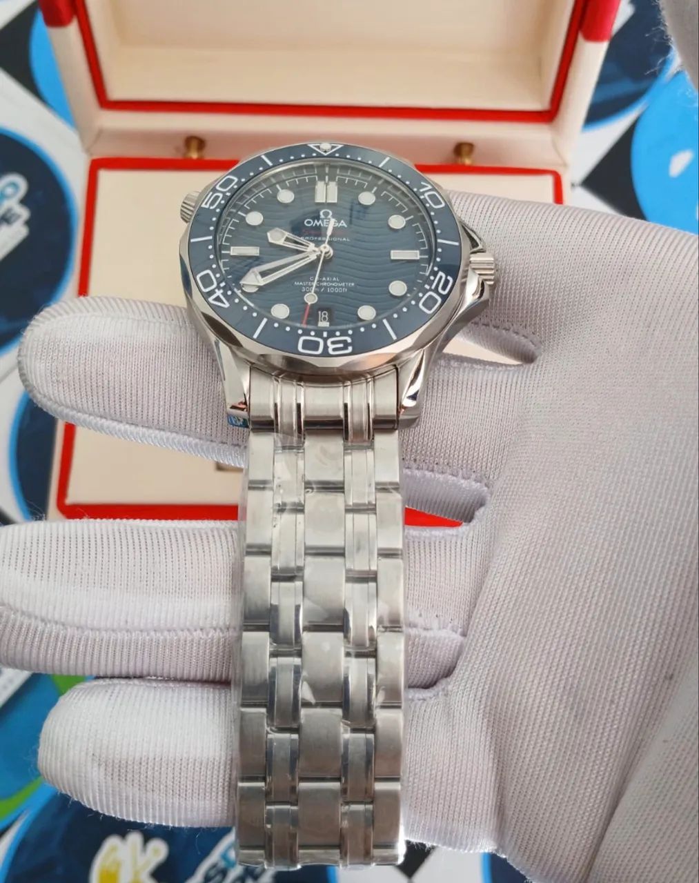 RELOGIO SEAMASTER DIVER 300 COR BLUE E - Foto 2