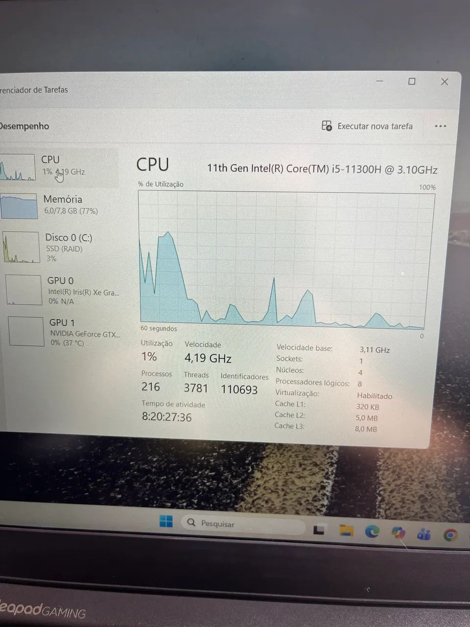 Notebook Gamer Lenovo Zerado. Oportunidade. Pra vender Correndo!