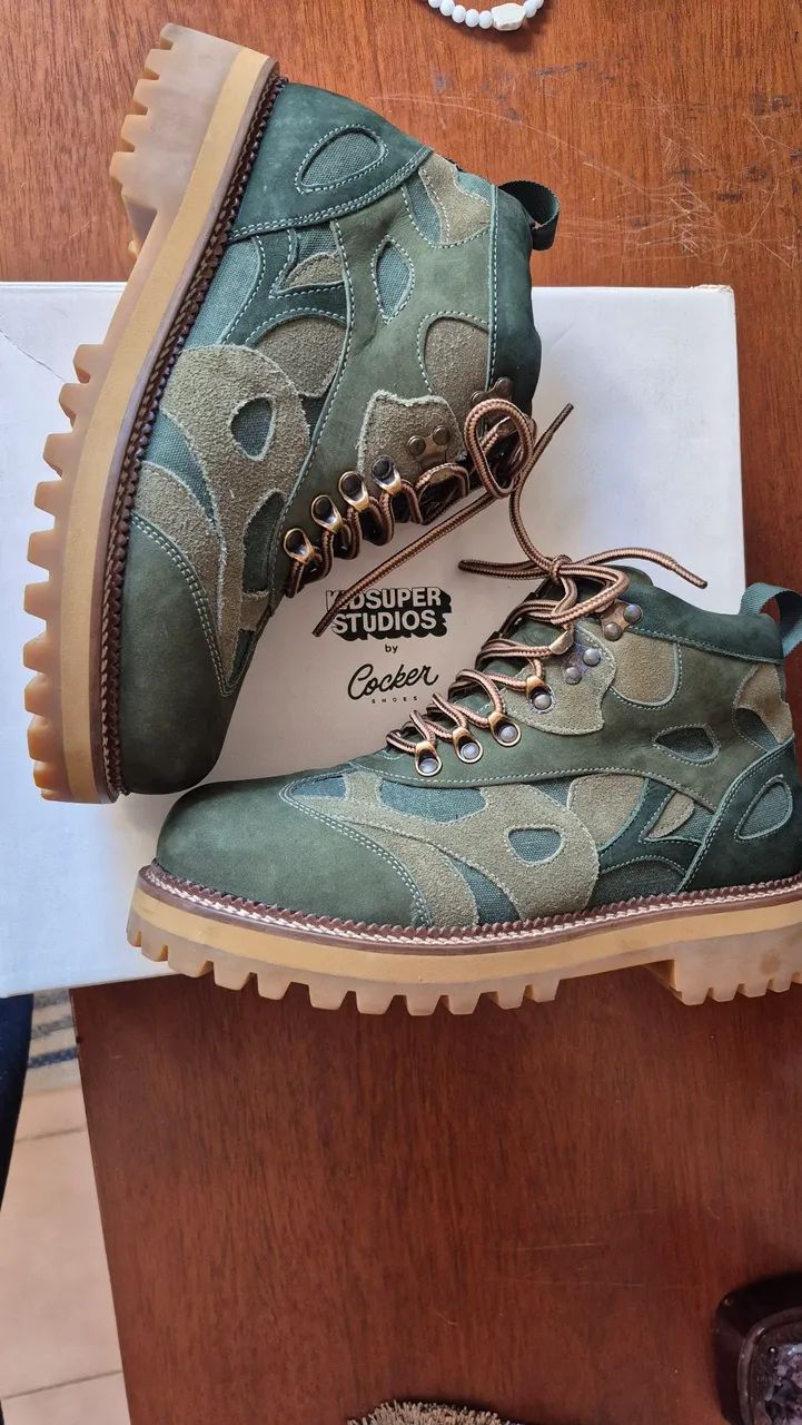 The kidsuper X cocker the worker boots Green - Calçados - Costa