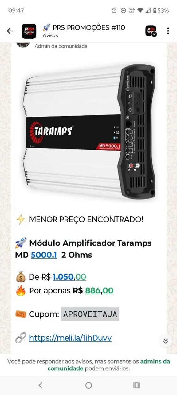 Módulos, fonte e crossover 