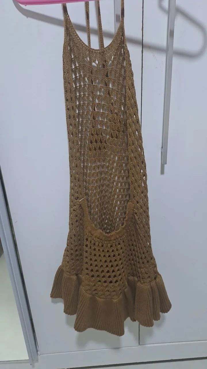 Saida de praia em tricô 