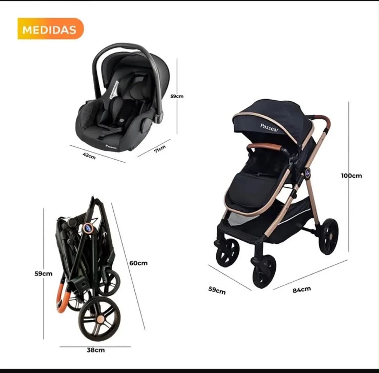Carrinho de Bebê Passear - Foto 4