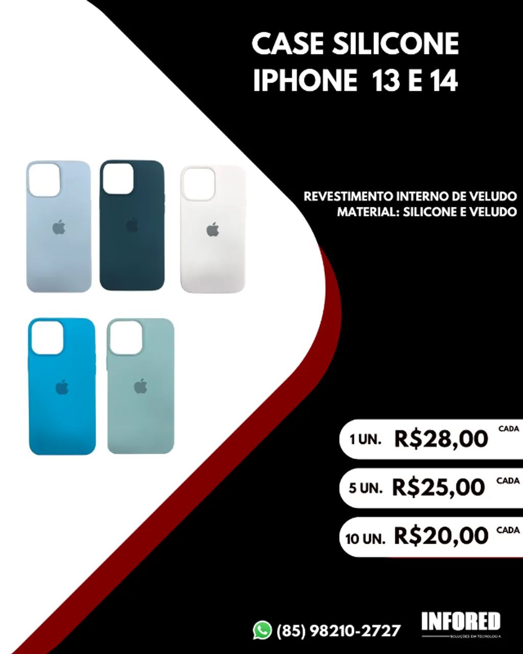 Case silicone para iPhone 13/14 - Foto 2